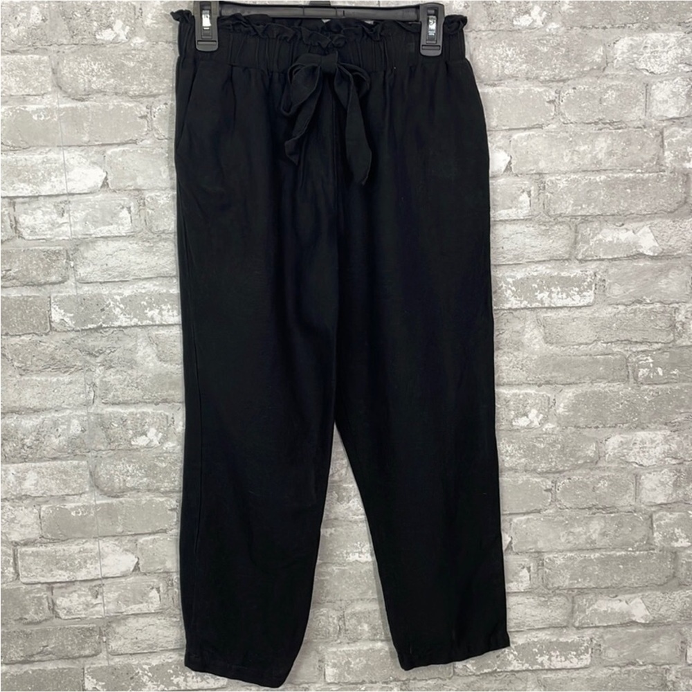 Gilli Linen Blend Pull on Cropped Pant
